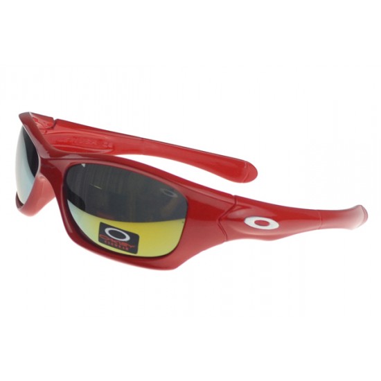 Oakley Asian Fit Sunglass Red Frame Colored Lens-Oakley Latest