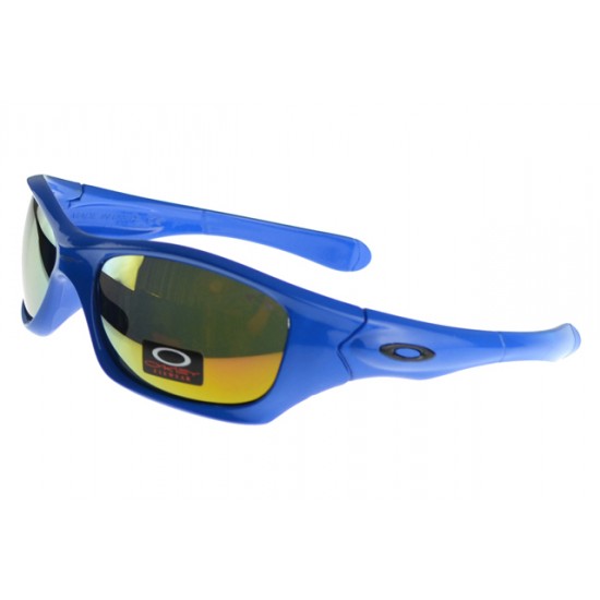 Oakley Asian Fit Sunglass Blue Frame Yellow Lens-Oakley UK Cheap Sale