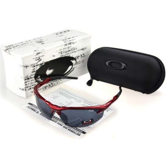 Oakley Commit Sunglass Crimson Frame Black Lens
