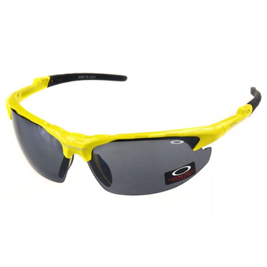 Oakley Commit Sunglass Yellow Frame Dimgray Lens