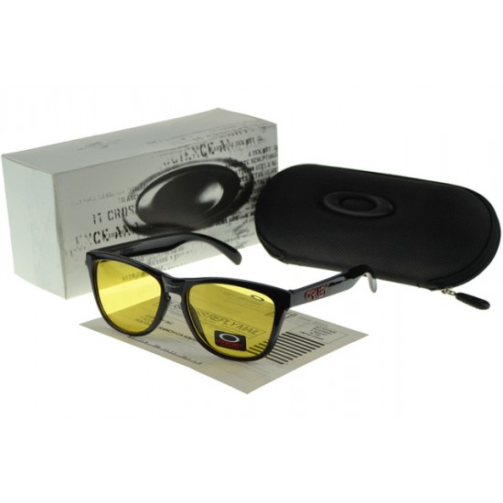 Oakley Frogskin Sunglass black Frame yellow Lens-Oakley Clothes Shop Online