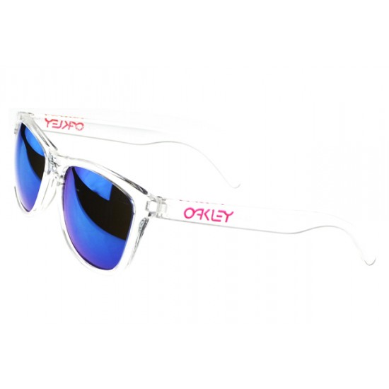 Oakley Frogskin Sunglass White Frame Blue Lens-Oakley Hot Online Store