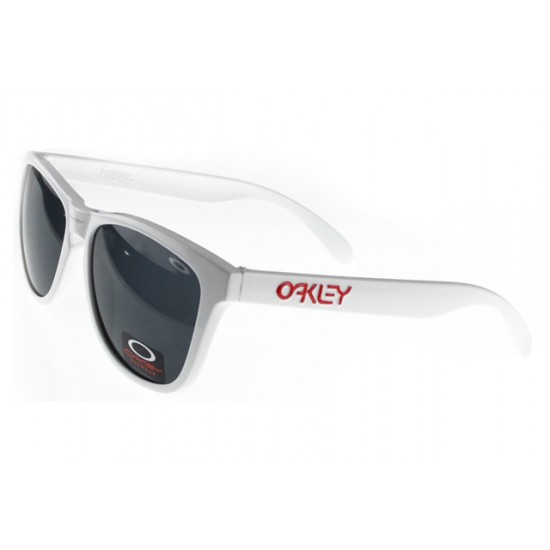 Oakley Frogskin Sunglass White Frame Black Lens-Oakley Outlet Online Official
