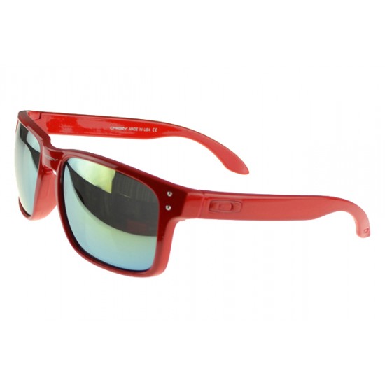 Oakley Holbrook Sunglass Red Frame Silver Lens-Oakley Newest Collection