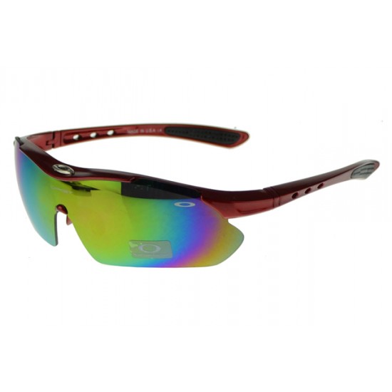 Oakley M Frame Sunglass Red Frame Green Lens-Oakley Factory Outlet Price