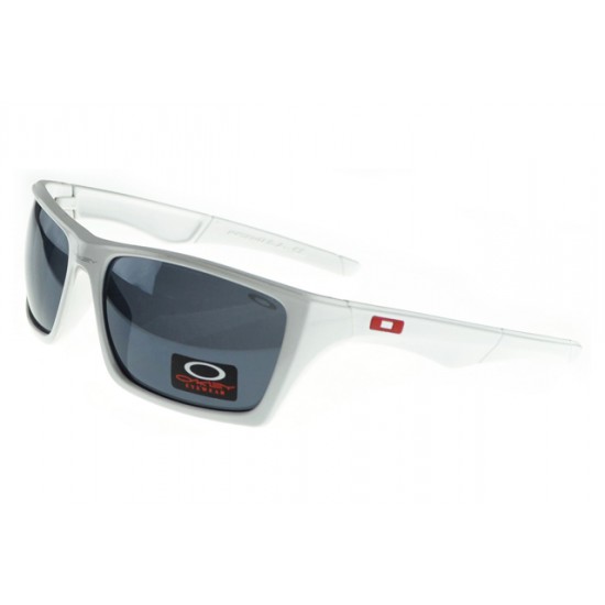 Oakley Polarized Sunglass White Frame Gray Lens-Oakley Top Brand