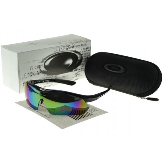 Oakley Sports Sunglass black Frame multicolor Lens-Oakley Online Store