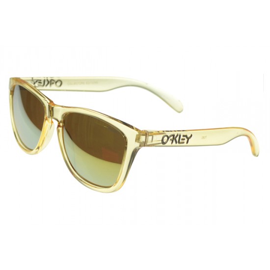 Oakley Frogskin Sunglass white Frame brown Lens-Oakley Fashion Store